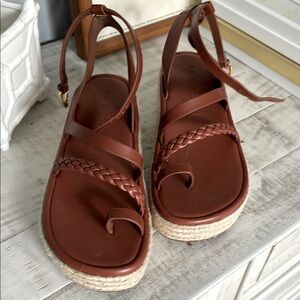 Brown Leather Aerosoles Sandals